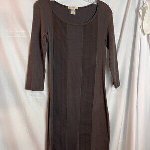 Women's Chocolate Brown Prairie Underground Knit Long slv dress Size XS